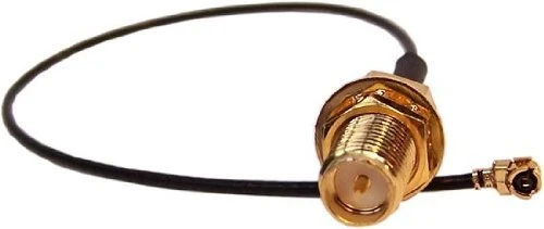 BIGtec WLAN Adapterkabel RP SMA Buchse – pigtail U.FL Stecker , 20cm , für AVM Fritzbox , Speedport , Notebook , UFL Adapter , SMA Adapter , extra langes Gewinde 13mm
