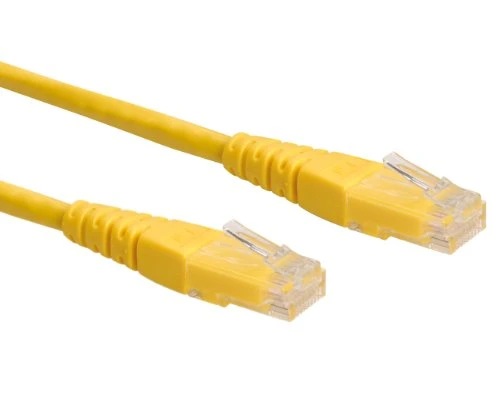 Rotronic ROLINE UTP LAN Kabel Cat 6 | Ethernet Netzwerkkabel mit RJ45 Stecker | gelb 2 m
