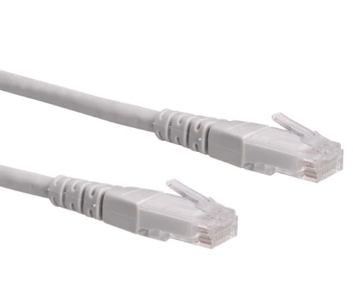 Rotronic ROLINE UTP LAN Kabel Cat 6 | Ethernet Netzwerkkabel mit RJ45 Stecker | Grau 1 m