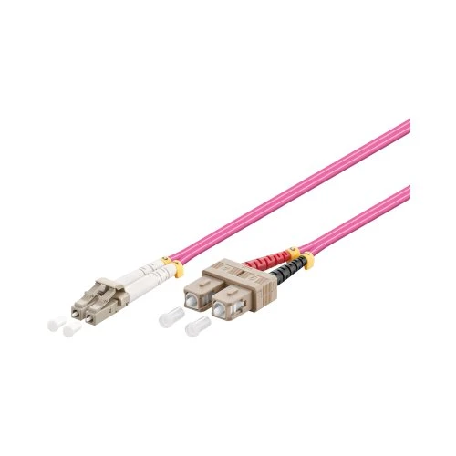 Goobay OM4 Duplex Patchkabel LC/SC 0,5m violett