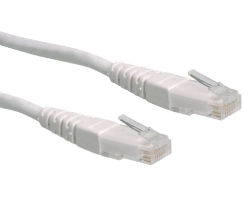 ROLINE UTP LAN Kabel Cat 6 | Ethernet Netzwerkkabel mit RJ45 Stecker | weiss 7 m
