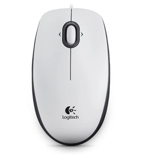 Logitech M100 Schnurgebundener Komfort in voller Größe Maus Weiß