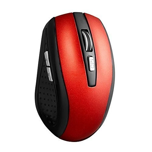 TONOR aufladbar Bluetooth lautlose kabellos schnurlos Funkmaus wireless Maus 800/1200/1600 DPI für PC Mac Tablet Laptop, ohne Klickgeräusche,Rot