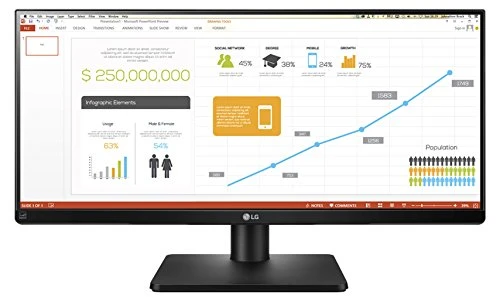 LG 34UB67-B.AEU 86,4 cm (34 Zoll) PC-Monitor (IPS, 21:9, DVI, HDMI, Display Port , USB 3.0)