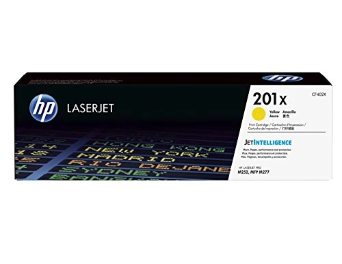 HP 201X (CF402X) Gelb Original Toner mit hoher Reichweite für HP Color Laserjet Pro M252, M274n, M277