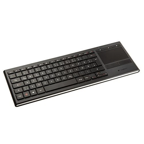 Logitech K830 kabellose, beleuchtete Wohnzimmer-Tastatur mit Touchpad schwarz