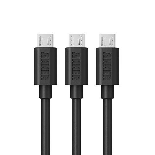 Anker® [3-Pack] Premium 0.9m Micro USB Kabel High Speed USB 2.0 A Stecker auf Micro B Sync- und Ladekabel