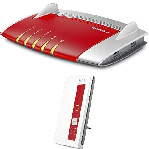 Set AVM FRITZ!Box 7490 WLAN AC+N Router + AVM FRITZ!WLAN Repeater 1750E