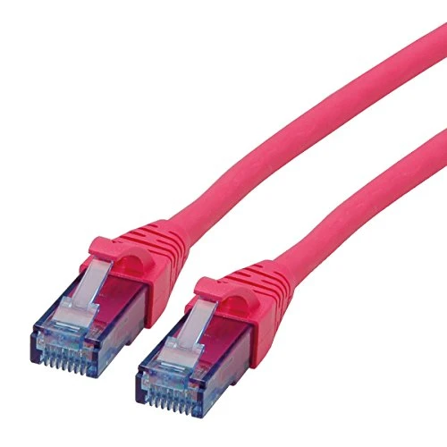 ROLINE UTP LAN Kabel Cat 6A Component Level LSOH| Ethernet Netzwerkkabel mit RJ45 Stecker | pink 1 m