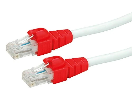 ROLINE Rotronic Easy Patchkabel Cat.6a I UTP Kabel ungeschirmt I Weiß, 0,5m