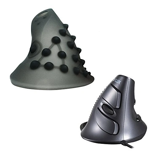 Tping Delux M618GL Verdrahtet Ergonomische Vertikale Optische Maus,Gaming Mouse Arm Handgelenkschutz mit Einstellbare Empfindlichkeit für Windows 7 / 8 / XP / Vista und Mac OS Laptop PC Abnehmbare + Schwarz Silikon hülle