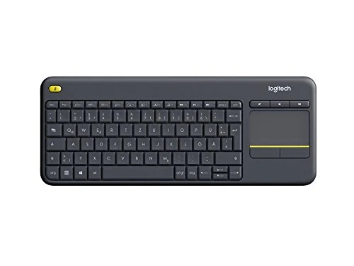 Logitech K400 Plus Touch Wireless Tastatur schwarz (QWERTZ, deutsches Tastaturlayout)