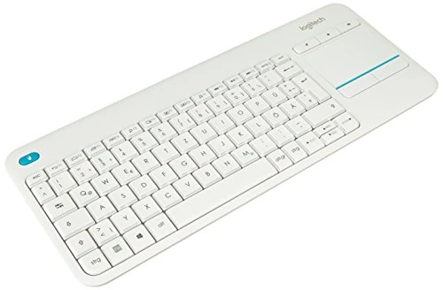Logitech K400 Plus Touch Wireless Tastatur weiß (QWERTZ, Deutsches Tastaturlayout)