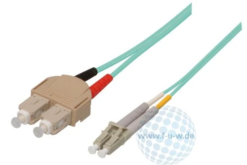 Tecline 39985605 OM3-Faser LWL-Kabel (50/125 µm, 5,0 m) türkis