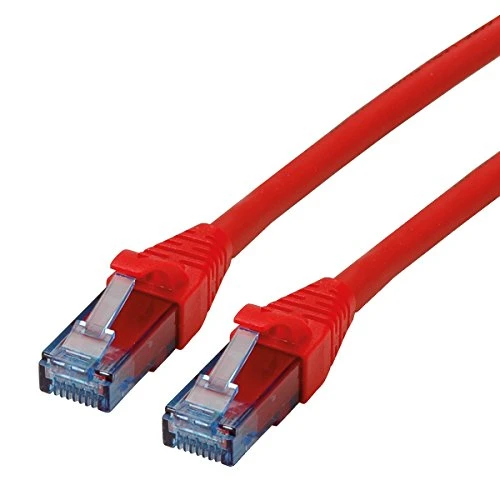 ROLINE UTP LAN Kabel Cat 6A Component Level LSOH| Ethernet Netzwerkkabel mit RJ45 Stecker | rot 0,3 m