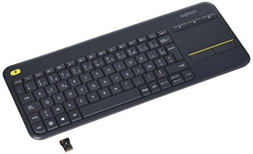 Logitech K400 Plus Wireless Tastatur Noir (AZERTY, französisches Tastaturlayout)