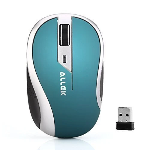 Allek® Wireless – USB Notebook Maus G179 | optisch | ergonomisches Design | 1000dpi | 2,4GHz Nano Empfänger | Kabellos | Funk | anthrazit