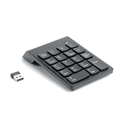 Numeric keypad AceFox 2,4 GHz USB Empfänger Wireless Nummernblock Tastatur Keypad Ziffernblock für Laptops PC Computer Schwarz