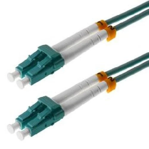 helos LWL Patchkabel 50/125µm OM3 LC 7,5m LC Duplex Stecker/Stecker, aqua