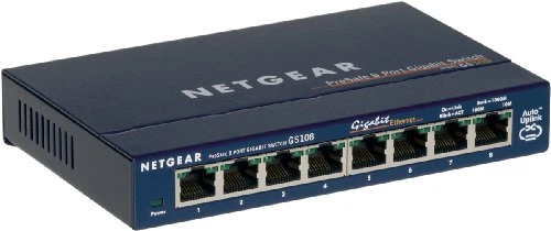 Netgear GS108 GE 8-Port Gigabit-Kupfer-Switch, Lüfterlos
