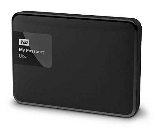 Western Digital 2TB My Passport Ultra tragbare externe Festplatte- USB3.0, Schwarz, Hardware Verschlüsselung, Backup Software- WDBBKD0020BBK-EESN