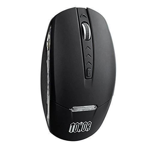 TONOR 2.4GHZ kabellos ultra dünne lautlose Maus 4 Taten (ohne Klickgeräusche, DPI-Schalter bis zu 1600dpi) Schwarz