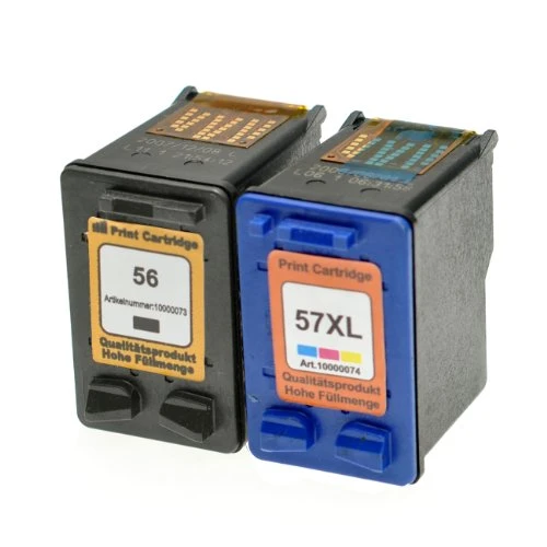 2 Logic-Seek Tintenpatronen kompatibel zu HP 56 57 C6656A C6657A