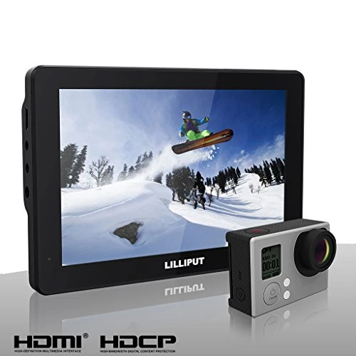 LILLIPUT 7″ Mopro 7″ X-Sports 1280×800 IPS HD Camera HDMI AV Field Monitor For DSLR GoPro Hero 3 Hero 3+ Hero 4 BMPCC Canon 5D 7D 720D NIkon D760 D750 D800 D810 D810S D7100 D7000 SONY A7S A7 A7R A7R II