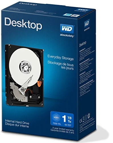 WD Blue Retail Kit (Einbau-Set) interne NAS-Festplatte 1TB (8,9 cm (3,5 Zoll), 7200rpm, SATA)