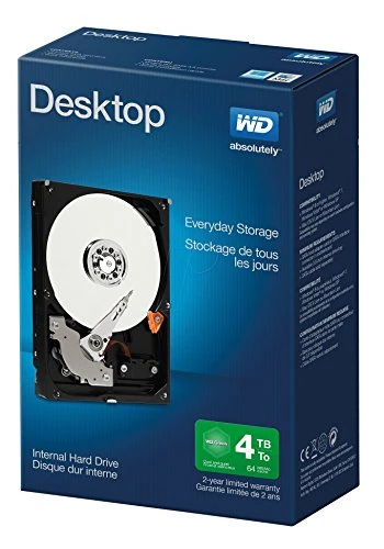 Western Digital 4TB Blau interne Festplatte 3,5″ Desktop SATA Retail Kit (inkl. Einbau Set) SATA 64MB- WDBH2D0040HNC-ERSN