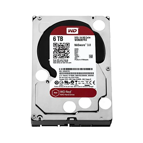 WD WD60EFRX interne Festplatte (8,9 cm (3,5 Zoll), 64MB Cache, SATA)