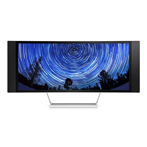 HP Envy 34c Curved Media Display (K1U85AA#ABB) 86,36 cm (34 Zoll) gebogener Monitor (MHL, HDMI, DisplayPort, USB, 4K Wide Quad HD, 8ms Reaktionszeit)